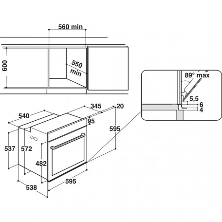 Духовка электрическая Whirlpool W9 OM2 4S1 P BSS  Фото №0