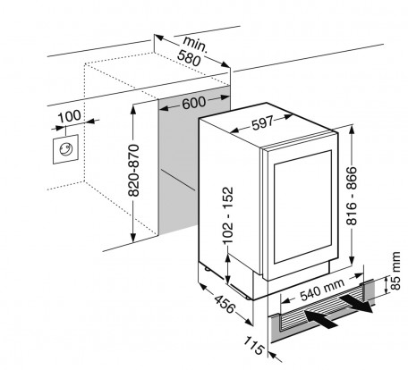 Встроенный винный шкаф Liebherr UWTgb 1682-21  Фото №0