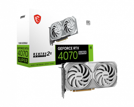 Видеокарта MSI GeForce RTX 4070 SUPER 12G VENTUS 2X WHITE OC  Фото №0