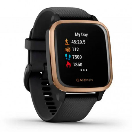 Смарт-годинник Garmin Venu Sq Music Edition Rose Gold/Black Case and Silicone Band (010-02426-05/15)  Фото №1