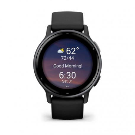 Смарт-годинник Garmin vivoactive 5 Slate Aluminum Bezel with Black Case and Silicone Band (010-02862-10)  Фото №2