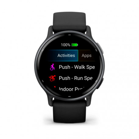 Смарт-годинник Garmin vivoactive 5 Slate Aluminum Bezel with Black Case and Silicone Band (010-02862-10)  Фото №3