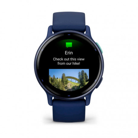 Смарт-часы Garmin vivoactive 5 Metallic Navy Aluminum Bezel with Navy Case and Silicone Band (010-02862-12)  Фото №0