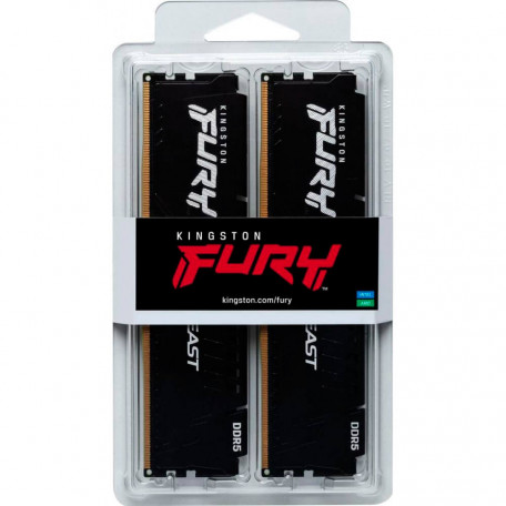 Пам&#039;ять для настільних комп&#039;ютерів Kingston FURY DDR5 32 GB (2x16GB) 5600 MHz FURY Beast (KF556C36BBEK2-32)  Фото №2