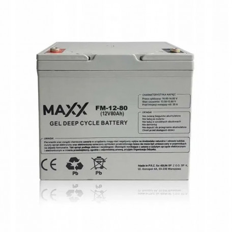 Акумулятор для ДБЖ MAXX Battery GEL 12V FM-12-80 80Ah