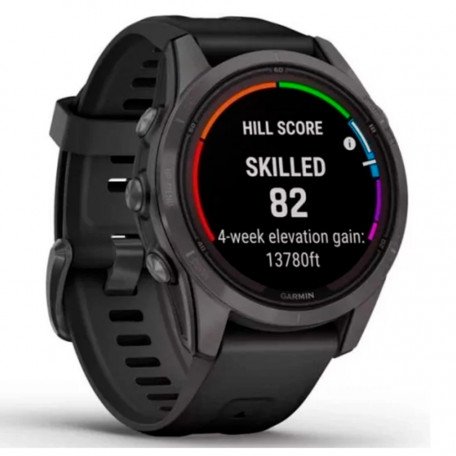 Смарт-годинник Garmin Fenix 7S Pro Sapphire Solar Carbon G. DLC Tit. with Black Band (010-02776-10/11/54)  Фото №1