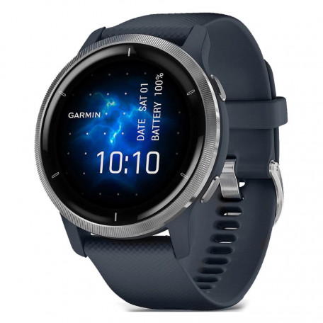 Смарт-годинник Garmin Venu 2 Silver Bezel with Granite Blue Case and Silicone Band (010-02430-10/00)  Фото №2