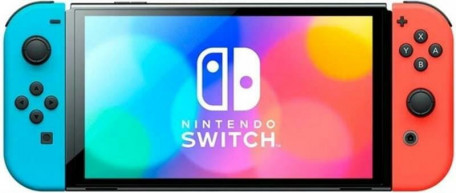 Портативна ігрова приставка Nintendo Switch OLED with Neon Blue and Neon Red Joy-Con (045496453442)  Фото №0