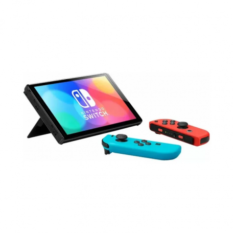 Портативна ігрова приставка Nintendo Switch OLED with Neon Blue and Neon Red Joy-Con (045496453442)  Фото №6