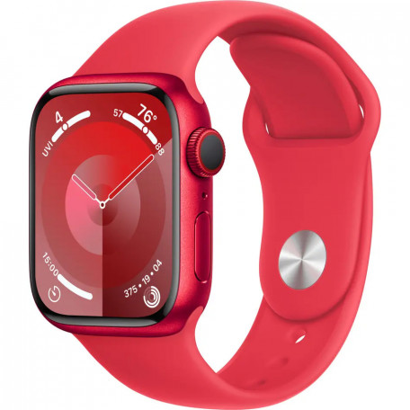 Смарт-часы Apple Watch Series 9 GPS + Cellular 41mm PRODUCT RED Alu. Case w. PRODUCT RED Sport Band - M/L (MRY83)  Фото №0