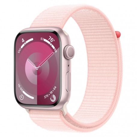 Смарт-годинник Apple Watch Series 9 GPS 45mm Pink Aluminum Case w. Light Pink S. Loop (MR9J3)  Фото №0