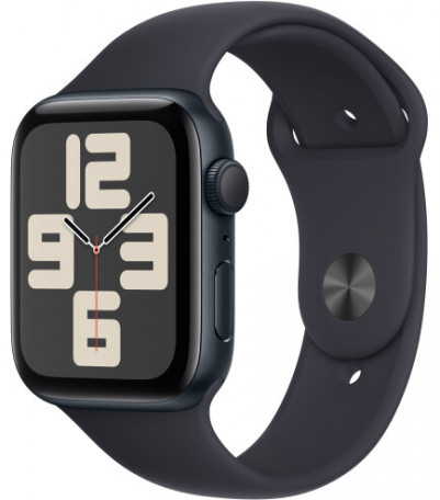 Смарт-годинник Apple Watch SE 2 GPS 44mm Midnight Aluminum Case w. Midnight S. Band - M/L (MNTG3)  Фото №0