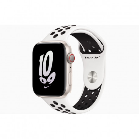 Смарт-часы Apple Watch SE 2 GPS 44mm часы Apple Watch SE 2 GPS 44mm Starlight Aluminum Case with Summit White/Black Nike Sport Band S/M (MNLA3)  Фото №0