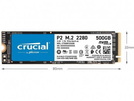 SSD накопитель Crucial P2 2 TB (CT2000P2SSD8)  Фото №1