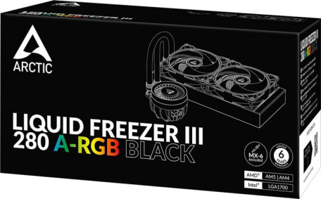 Водяное охлаждение Arctic Liquid Freezer III 280 A-RGB Black (ACFRE00143A)  Фото №3