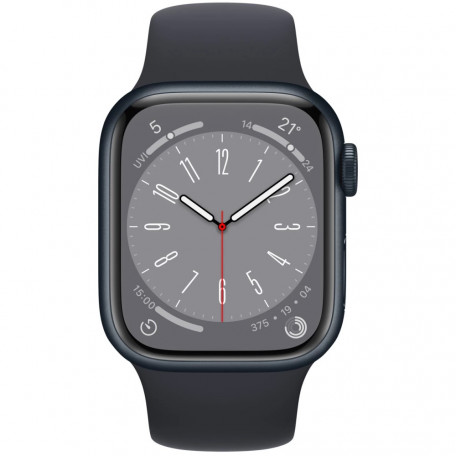 Смарт-годинник Apple Watch Series 8 GPS + Cellular 45mm Midnight Aluminum Case w. Midnight S. Band M/L (MNVL3)