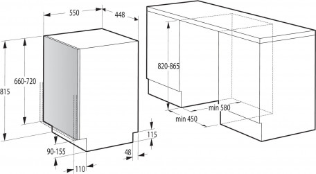 Встраиваемая посудомоечная машина Gorenje GV520E10  Фото №3