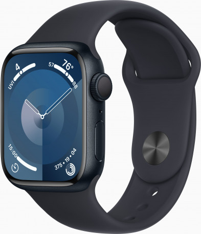 Смарт-годинник Apple Watch Series 9 GPS + Cellular 45mm Midnight Alu. Case w. Midnight S. Band - M/L (MRMD3)  Фото №2