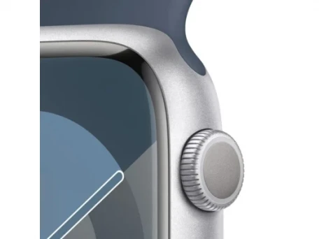 Смарт-годинник Apple Watch Series 9 GPS + Cellular 45mm Silver Alu. Case w. Storm Blue S. Band - M/L (MRMH3)  Фото №5