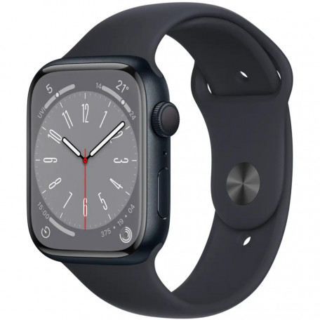 Смарт-годинник Apple Watch Series 8 GPS 45mm Midnight Aluminum Case w. Midnight Sport Band (MNP13)