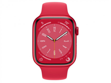 Смарт-годинник Apple Watch Series 8 GPS 45mm Product Red Aluminum Case w. Product Red S. Band M/L (MNUU3)  Фото №3