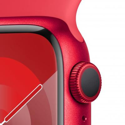 Смарт-годинник Apple Watch Series 9 GPS 41mm PRODUCT RED Alu. Case w. PRODUCT RED S. Band - M/L (MRXH3)  Фото №1