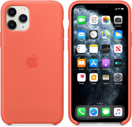 Чехол для смартфона Apple iPhone 11 Pro Silicone Case - Clementine/Orange (MWYQ2)  Фото №3