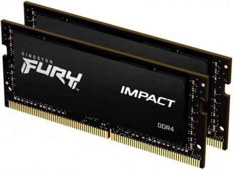 Память для ноутбуков Kingston FURY 64 GB (2x32 GB) SO-DIMM DDR4 3200 MHz Impact (KF432S20IBK2/64)  Фото №0