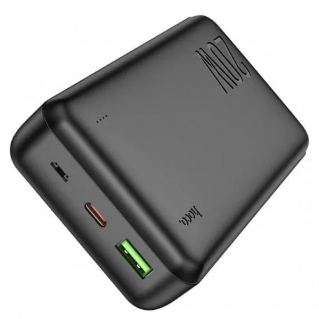 Внешний аккумулятор (Power Bank) Hoco Type-C PD 20W+Quick Charge 3.0 20000 mAh J87A Black  Фото №0