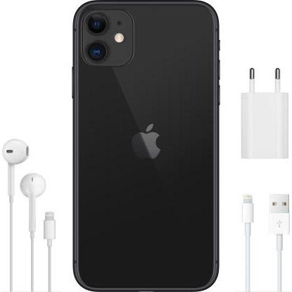 Смартфон Apple iPhone 11 Slim Box, 64GB Slim Box Black (MHDA3)  Фото №2