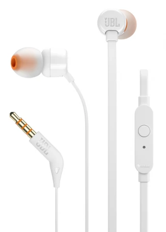 Навушники з мікрофоном JBL Tune 110 White (JBLT110WHT)