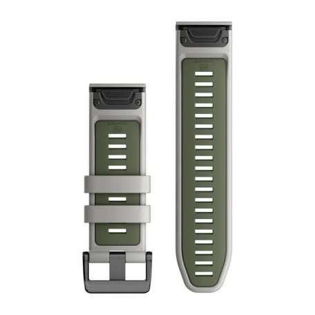 Ремешок Garmin QuickFit 26mm Watch Bands Fog Gray/Moss Silicone (010-13281-08)  Фото №0