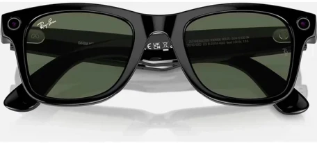 Смарт-очки Ray-Ban Meta Wayfarer Shiny Black Frame Green Lenses (RW4006 601/71 50-22) (Open Box)  Фото №9