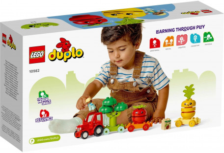 Блоковый конструктор LEGO Duplo Трактор для выращивания фруктов и овощей (10982)  Фото №0