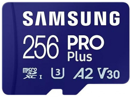 Карта пам&#039;яті Samsung 256 GB microSDXC UHS-I U3 V30 A2 PRO Plus 2023 (MB-MD256SA)  Фото №0