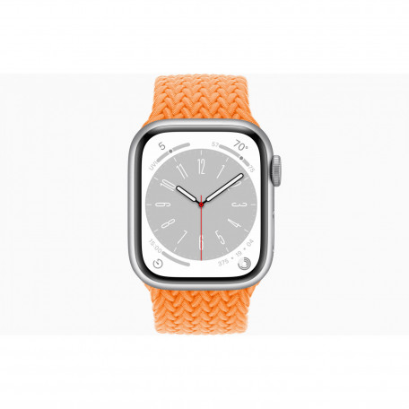 Смарт-часы Apple Watch SE 2 GPS 40mm Aluminum Case w. Bright Orange Braided Solo Loop - Size 4 (MNL73+MQXR3)  Фото №1