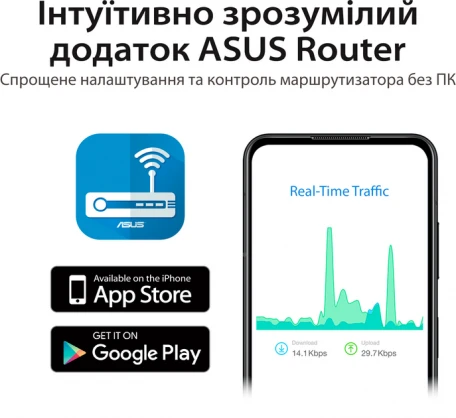 Бездротовий маршрутизатор (роутер) Asus RT-AX57 (90IG06Z0-MU2C00)  Фото №2