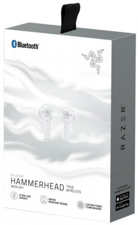 Навушники TWS Razer Hammerhead Mercury White (RZ12-02970500-R3M1)  Фото №5