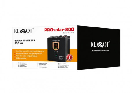 Гибридный ИБП/инвертор Kemot PROsolar-800 12V 230V 800VA/500W (URZ3416)  Фото №1