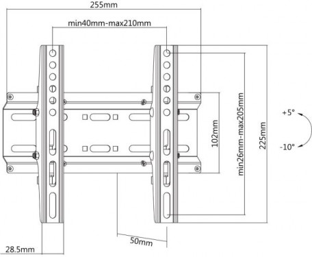 Настінне кріплення Satelit 19-49TILT200  Фото №0