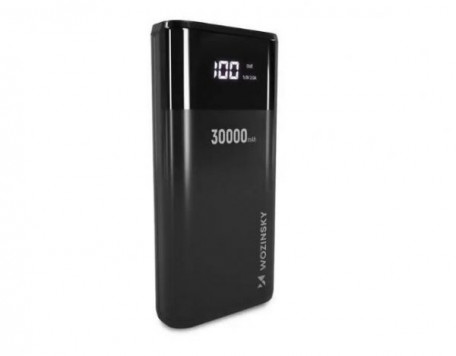 Зовнішній акумулятор (павербанк) Wozinsky 20W 30000mAh WPB-001BK Black