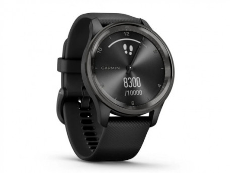 Смарт-часы Garmin Vivomove Trend Slate S. Steel Bezel with Black Case and S. Band (010-02665-00)  Фото №1