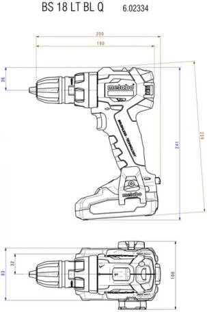 Шурупокрут Metabo BS 18 LT BL Quick (602334800)  Фото №4