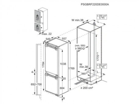 Холодильник з морозильною камерою Electrolux ENC8ME18R  Фото №6