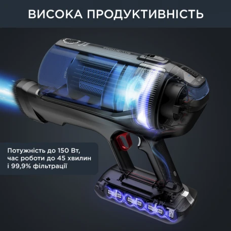 Вертикальный + ручной пылесос (2в1) Rowenta X-Force Flex 12.60 Auto Aqua RH98C0WO  Фото №0