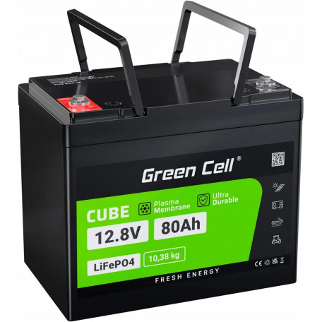 Аккумулятор для ИБП Green Cell LiFePO4 12V (12.8V/80Ah/1024Wh) (CAV12)  Фото №1