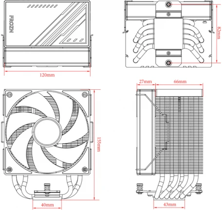 Повітряне охолодження ID-COOLING Frozn A610 ARGB White  Фото №5