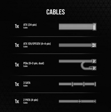 Блок питания Corsair CX650 (CP-9020278)  Фото №5