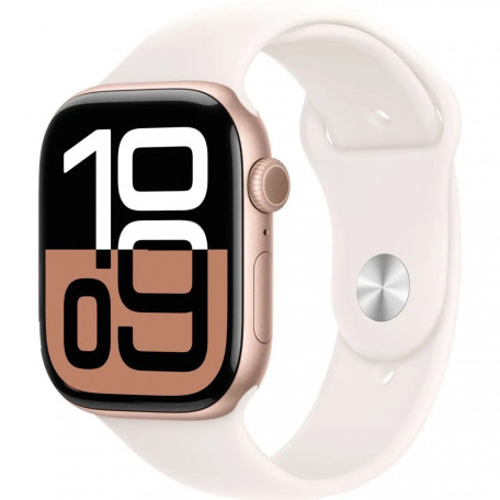 Смарт-часы Apple Watch Series 10 GPS + Cellular 42mm Rose Gold Alu. Case w. Light Blush Sport Band - S/M (MWX93)  Фото №0