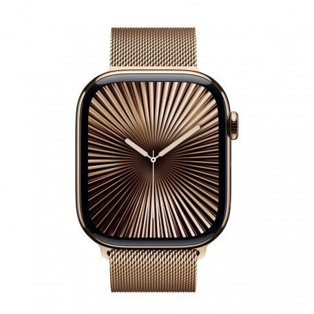 Смарт-годинник Apple Watch Series 10 GPS + Cellular 46mm Gold Titanium Case w. Gold Milanese Loop - M/L (MX003)  Фото №1